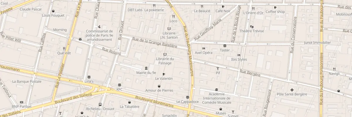 Plan du 17 Rue du Fbourg Montmartre à Paris 9e Arrondissement