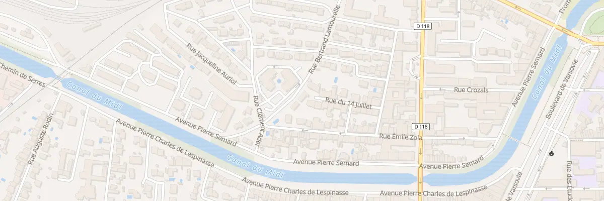 Plan du 6 Rue Bertrand Lamourelle à Carcassonne