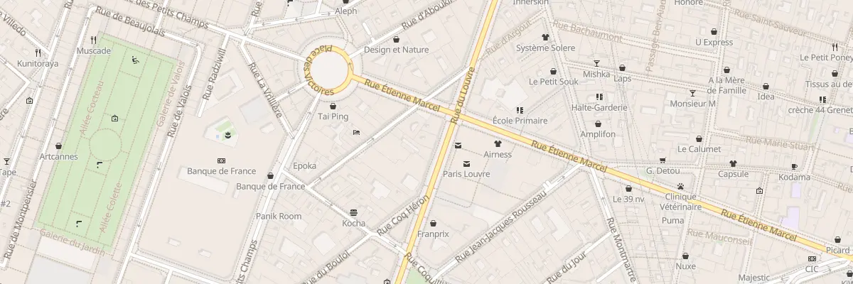 Plan du 23 Rue du Louvre à Paris 1er Arrondissement