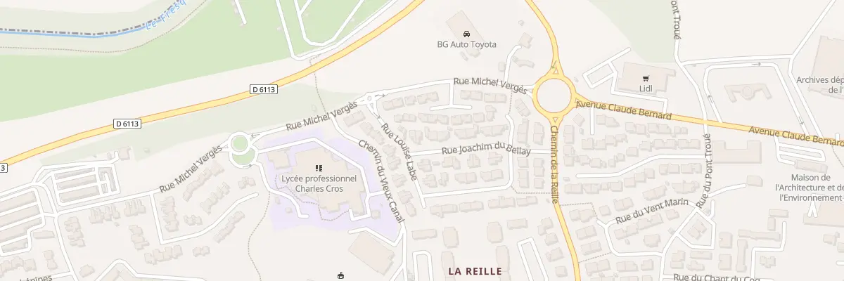 Plan du 18 Rue Joachim du Bellay à Carcassonne