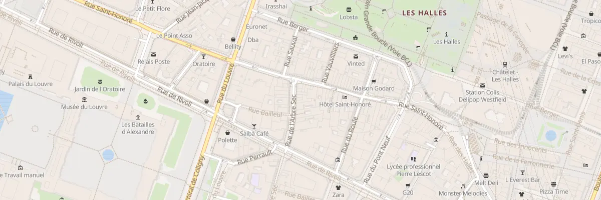 Plan du 58 Rue de l’Arbre Sec à Paris 1er Arrondissement