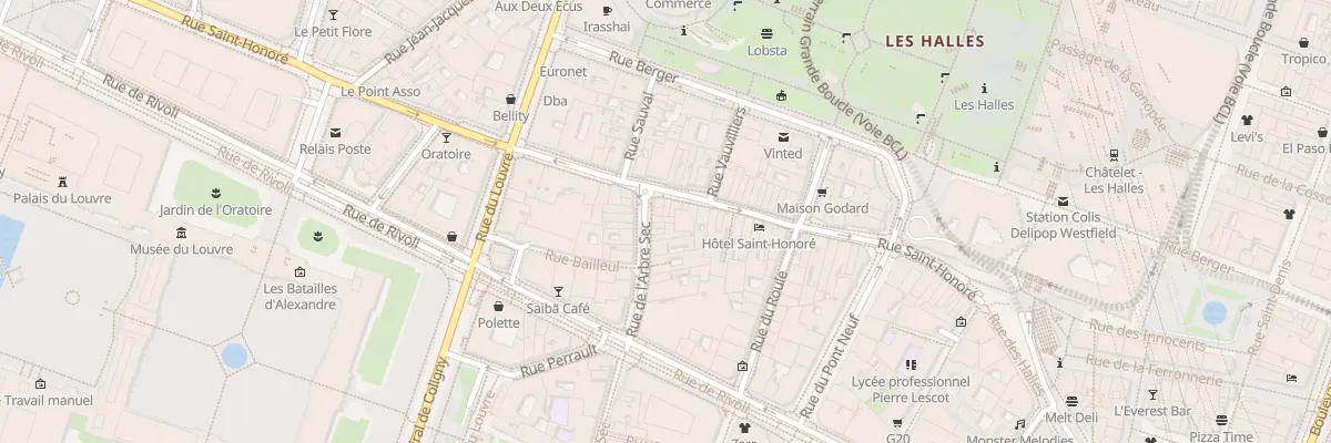 Plan du 62 Rue de l’Arbre Sec à Paris 1er Arrondissement