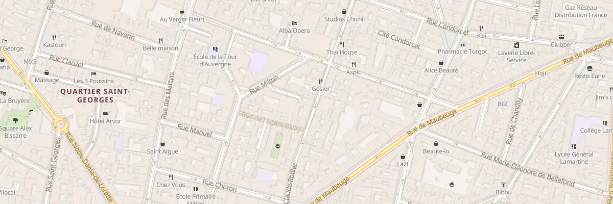 Plan du 19 Rue Claude Rodier à Paris 9e Arrondissement