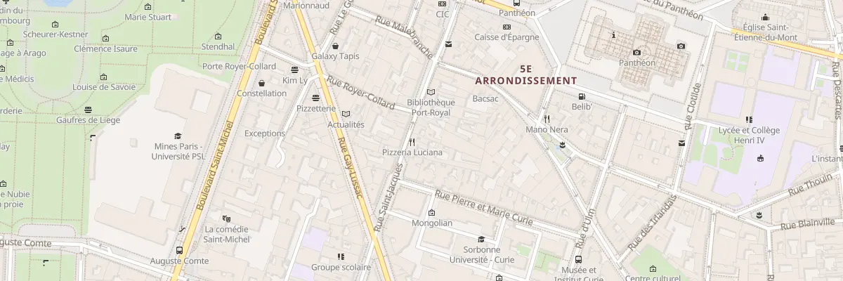 Plan du 185 Rue Saint-Jacques à Paris 5e Arrondissement