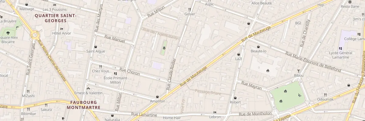 Plan du 10 Rue Claude Rodier à Paris 9e Arrondissement