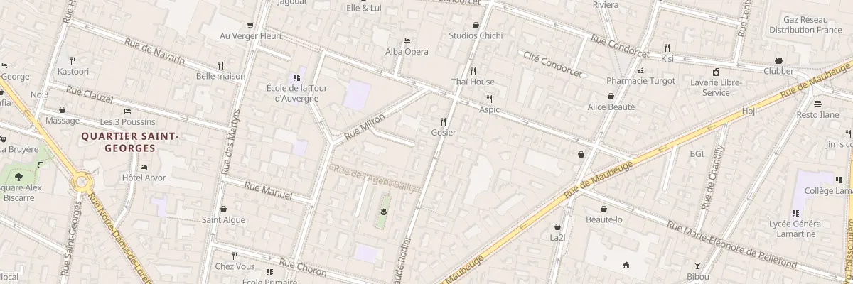 Plan du 21 Rue Claude Rodier à Paris 9e Arrondissement