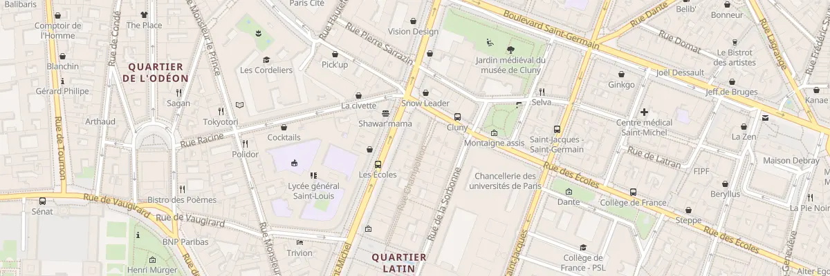Plan du 29 Bd Saint-Michel à Paris 5e Arrondissement