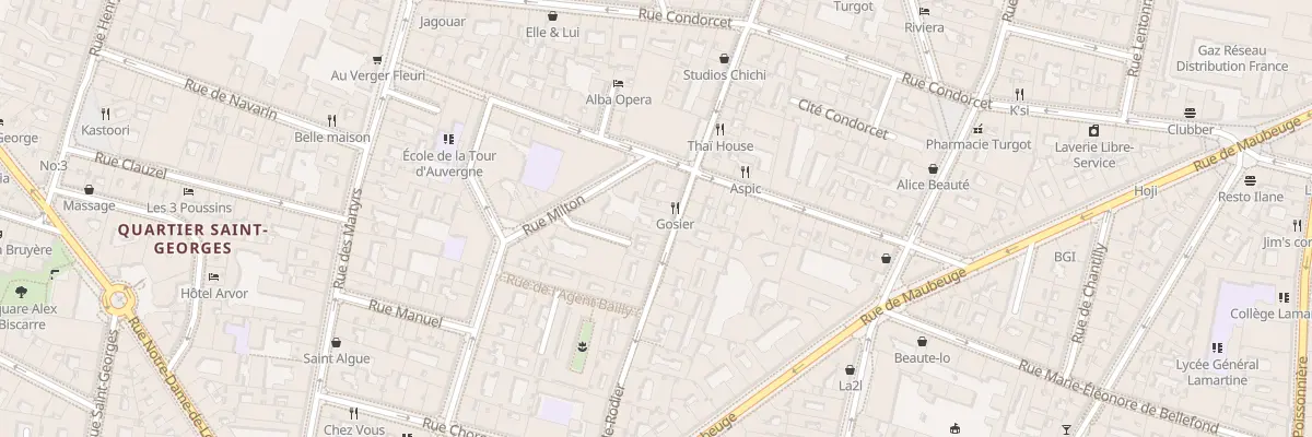 Plan du 25 Rue Claude Rodier à Paris 9e Arrondissement