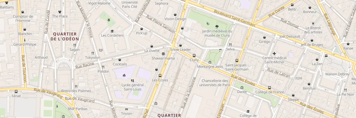 Plan du 27 Bd Saint-Michel à Paris 5e Arrondissement