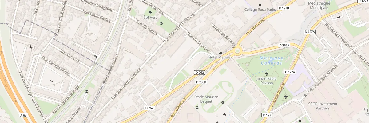 Plan du 2 Av Pasteur à Gentilly