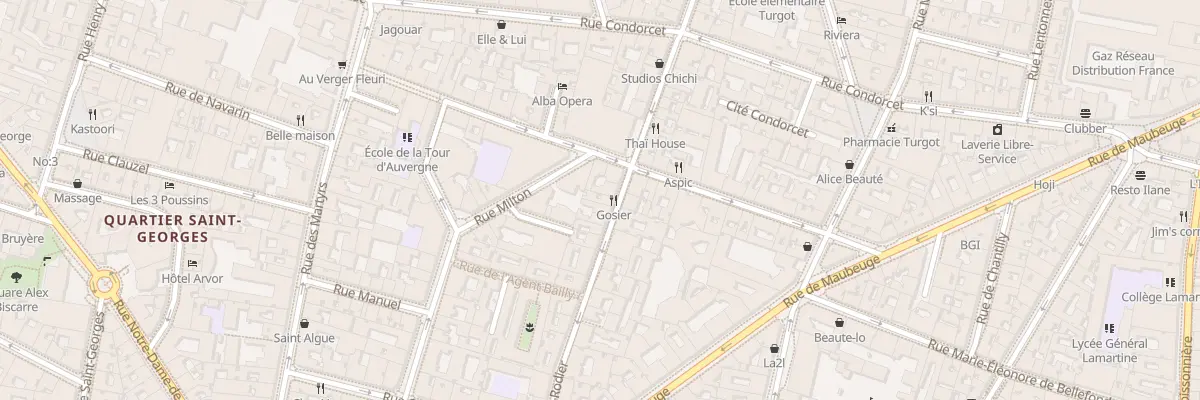 Plan du 27 Rue Claude Rodier à Paris 9e Arrondissement