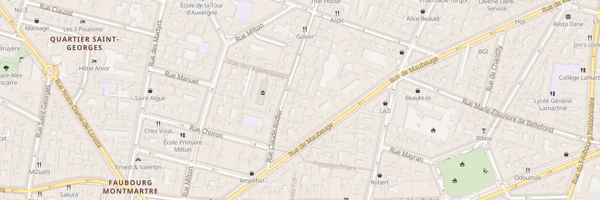 Plan du 14 Rue Claude Rodier à Paris 9e Arrondissement