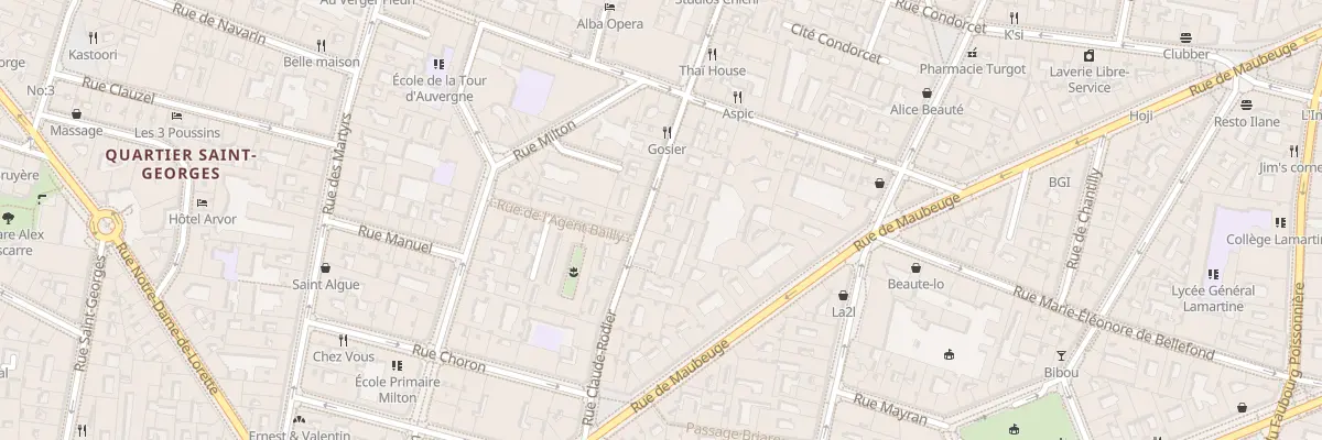 Plan du 24 Rue Claude Rodier à Paris 9e Arrondissement