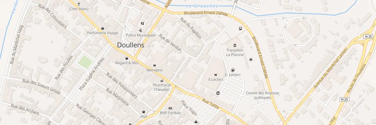 Plan du 9 Rue Menchon à Doullens