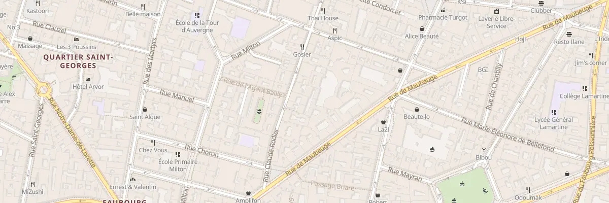 Plan du 20 Rue Claude Rodier à Paris 9e Arrondissement