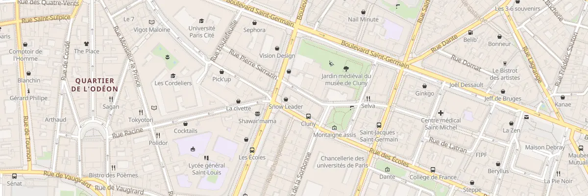 Plan du 62 Rue des Écoles à Paris 5e Arrondissement