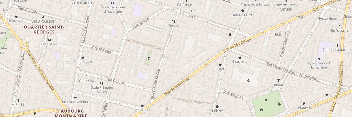 Plan du 16 Rue Claude Rodier à Paris 9e Arrondissement