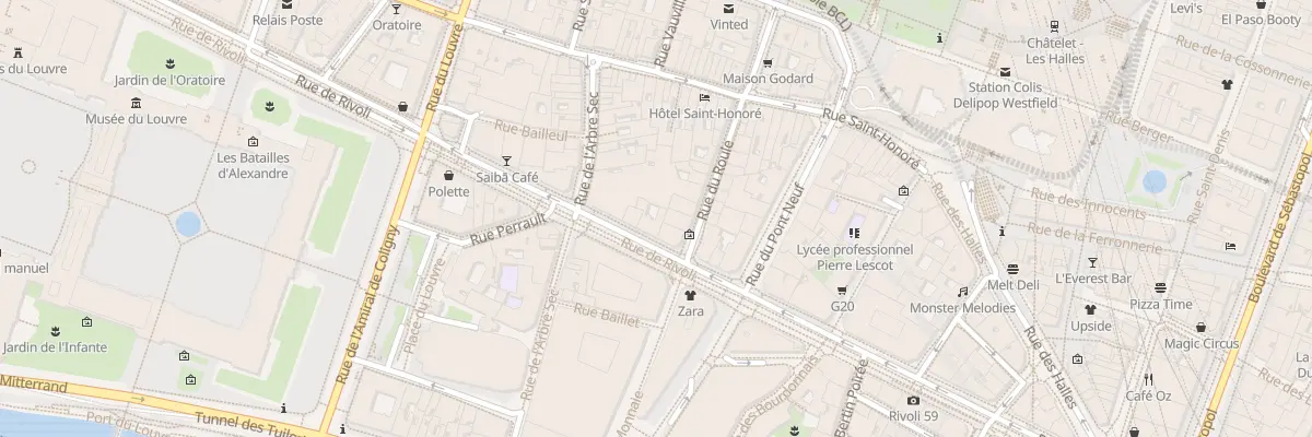 Plan du 140 Rue de Rivoli à Paris 1er Arrondissement