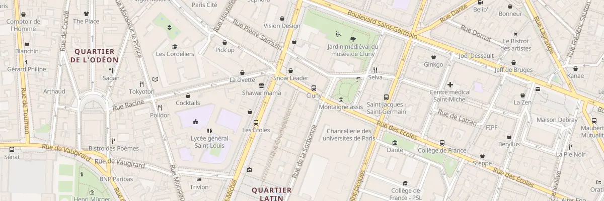 Plan du 51 Rue des Écoles à Paris 5e Arrondissement