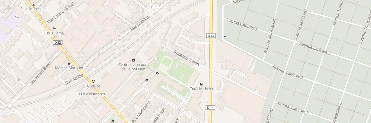Plan du 9 Imp Aubert à Saint-Ouen-sur-Seine