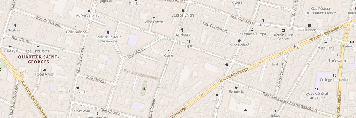Plan du 32 Rue Claude Rodier à Paris 9e Arrondissement