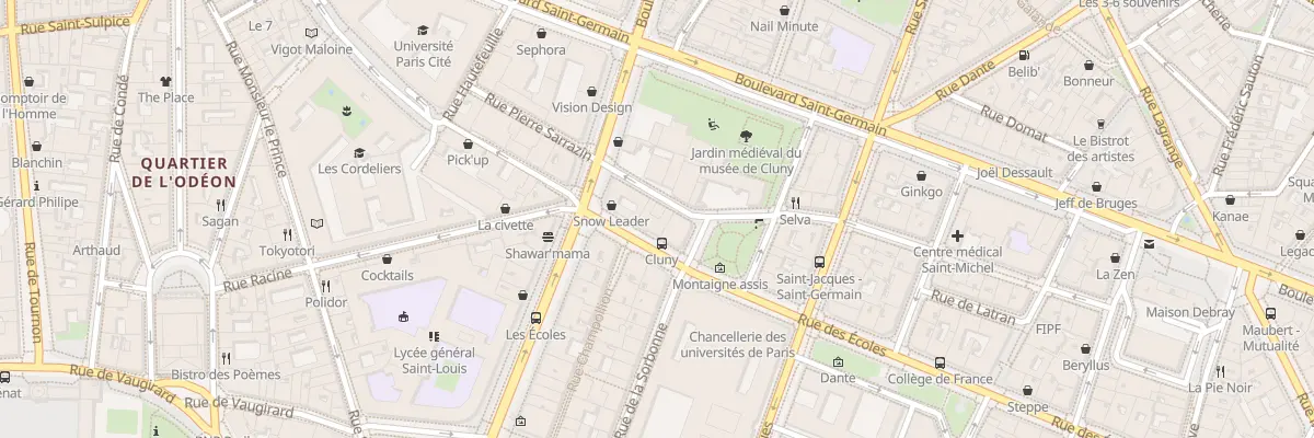 Plan du 60 Rue des Écoles à Paris 5e Arrondissement