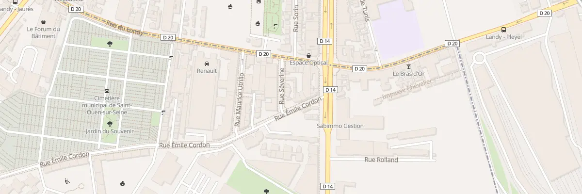 Plan du 11 Rue Séverine à Saint-Ouen-sur-Seine