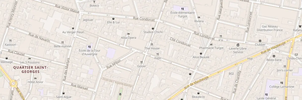 Plan du 38 Rue Claude Rodier à Paris 9e Arrondissement