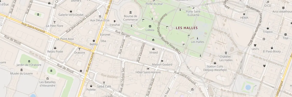 Plan du 14 Rue Vauvilliers à Paris 1er Arrondissement