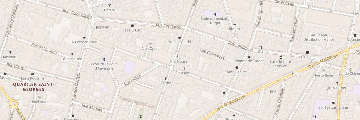 Plan du 40 Rue Claude Rodier à Paris 9e Arrondissement