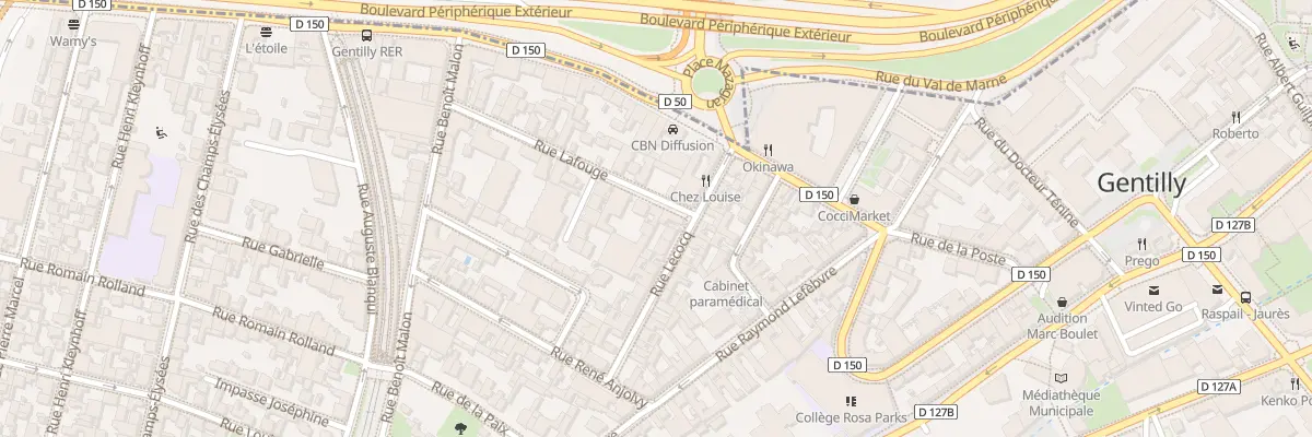 Plan du 3 Rue Lafouge à Gentilly