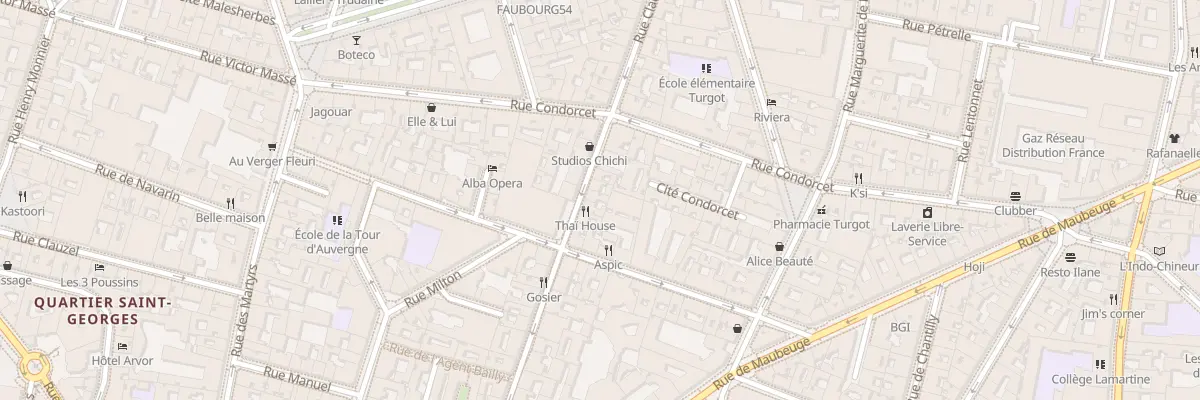 Plan du 44 Rue Claude Rodier à Paris 9e Arrondissement