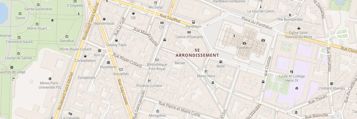 Plan du 6 Rue des Fossés Saint-Jacques à Paris 5e Arrondissement