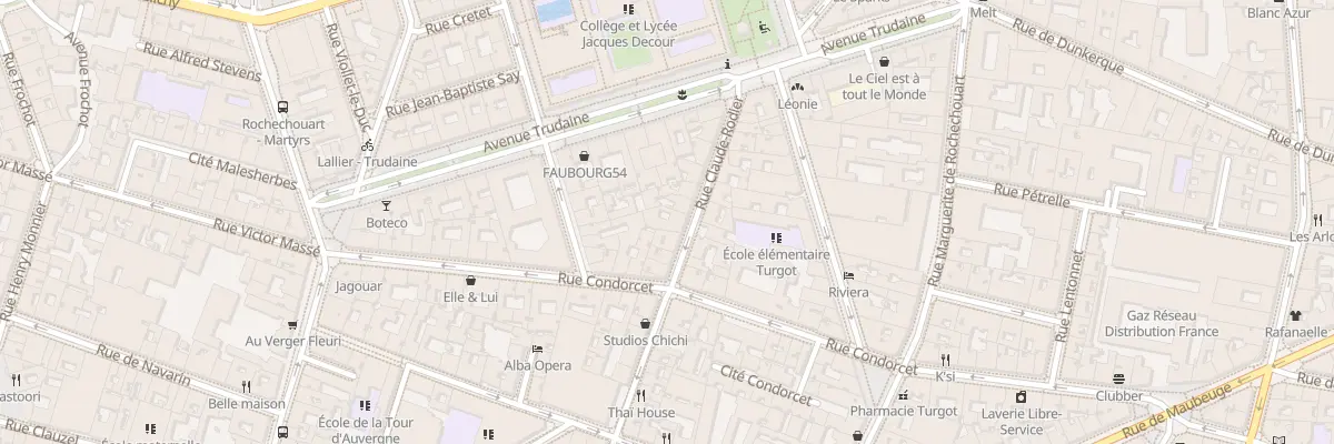 Plan du 51 Rue Claude Rodier à Paris 9e Arrondissement
