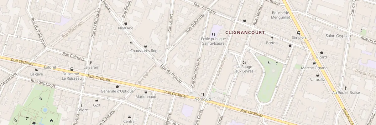 Plan du 7 Rue Sainte-Isaure à Paris 18e Arrondissement