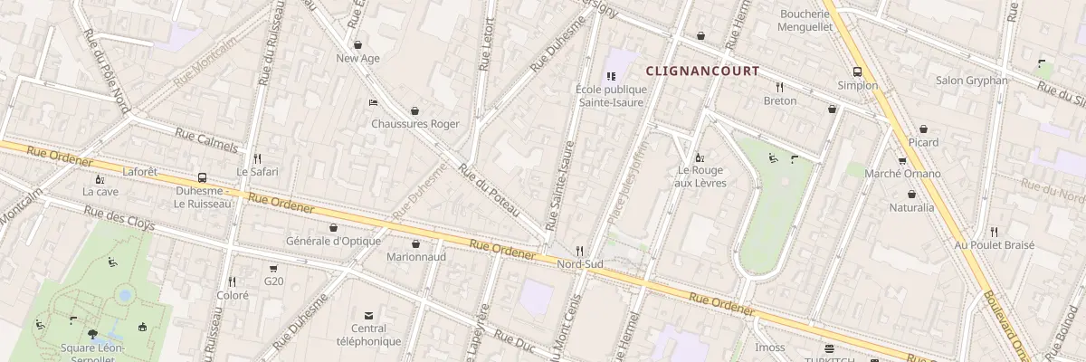 Plan du 5 Rue Sainte-Isaure à Paris 18e Arrondissement