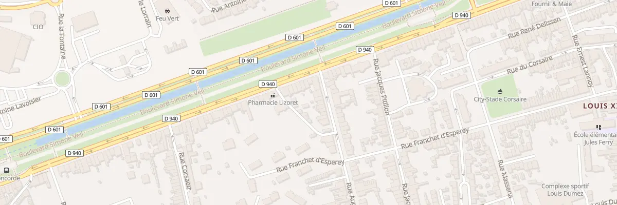 Plan du 8 Rue Deschamps à Dunkerque
