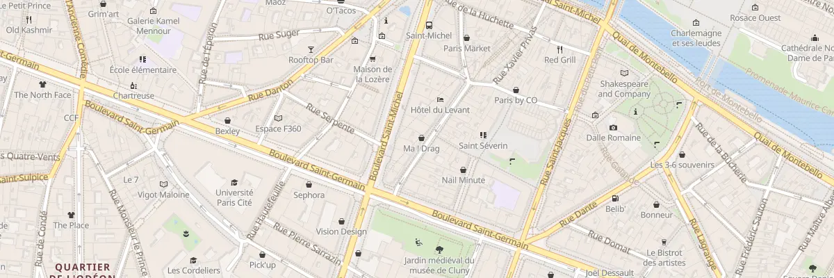 Plan du 26 Rue de la Harpe à Paris 5e Arrondissement