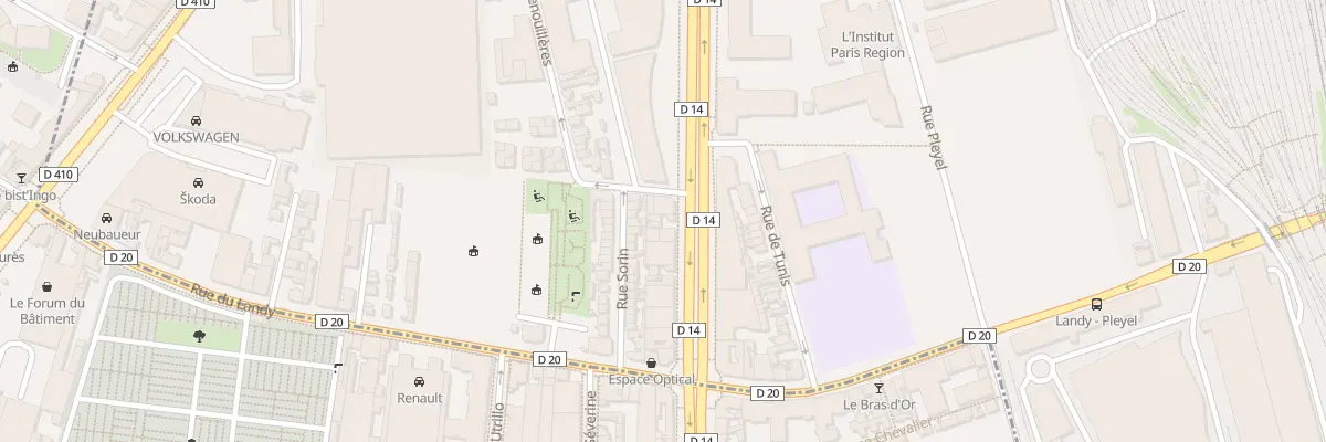 Plan du 38 Bd Ornano à Saint-Denis