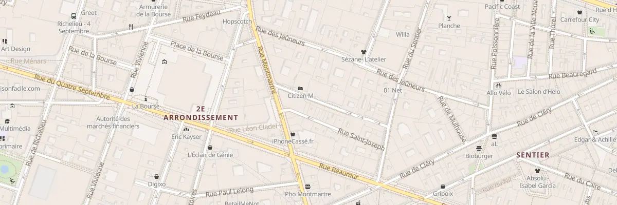 Plan du 17 Rue du Croissant à Paris 2e Arrondissement