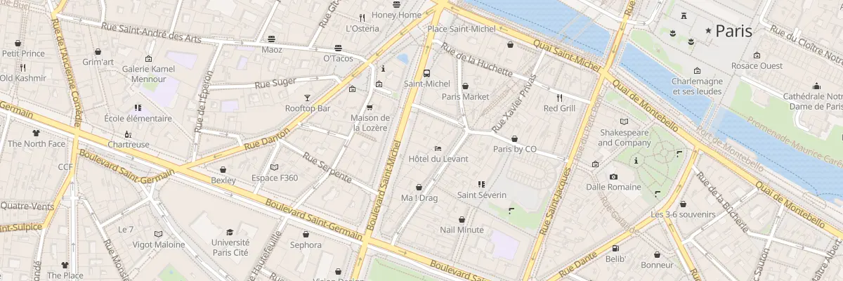 Plan du 7 Bd Saint-Michel à Paris 5e Arrondissement