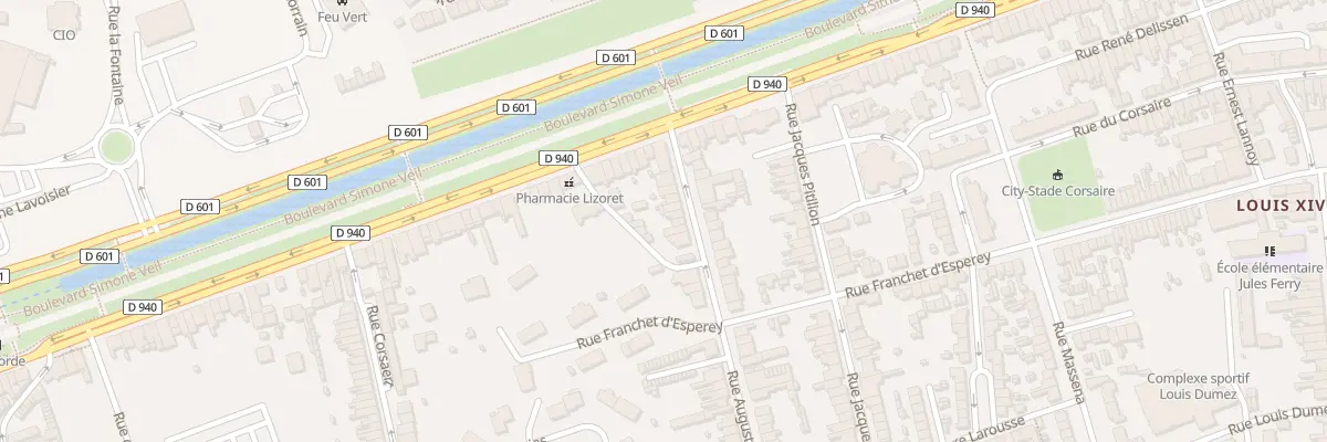 Plan du 14 Rue Deschamps à Dunkerque