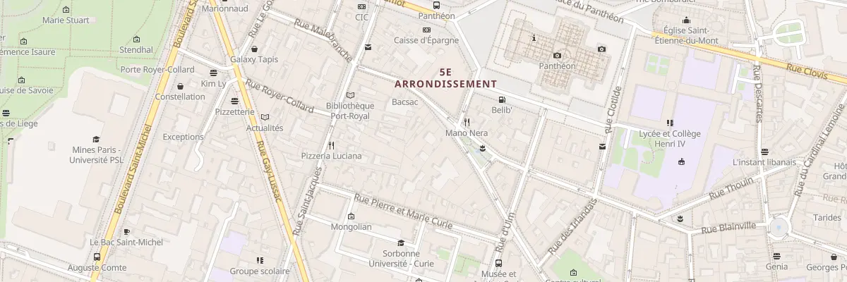 Plan du 16 Rue des Fossés Saint-Jacques à Paris 5e Arrondissement