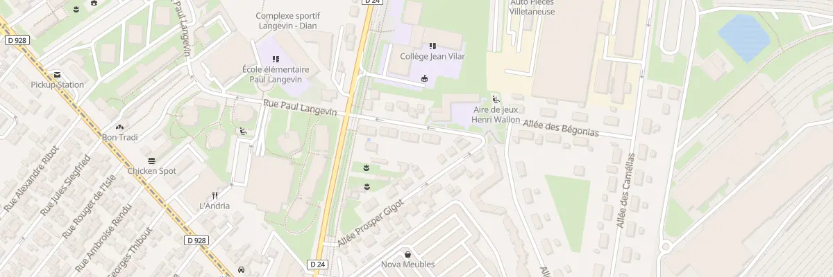 Plan du 12 Rue Henri Wallon à Villetaneuse