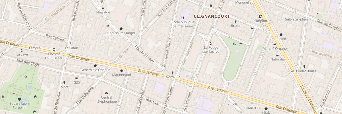 Plan du 6 Rue Sainte-Isaure à Paris 18e Arrondissement