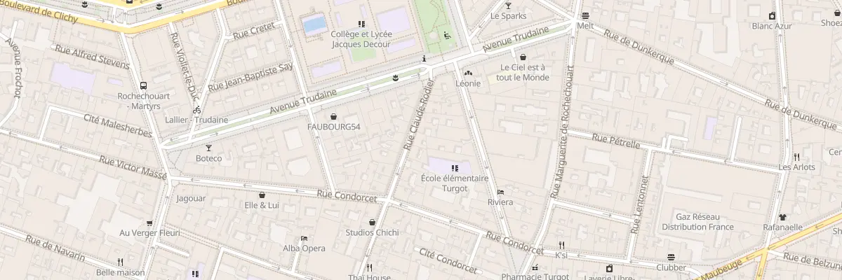 Plan du 64 Rue Claude Rodier à Paris 9e Arrondissement