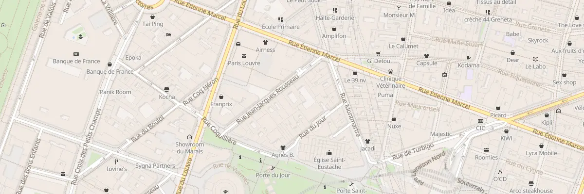 Plan du 68 Rue Jean-Jacques Rousseau à Paris 1er Arrondissement