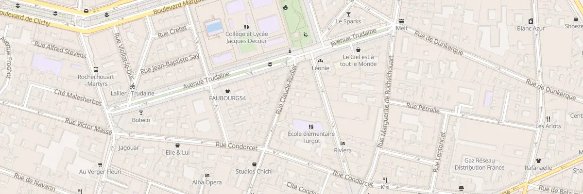 Plan du 66 Rue Claude Rodier à Paris 9e Arrondissement