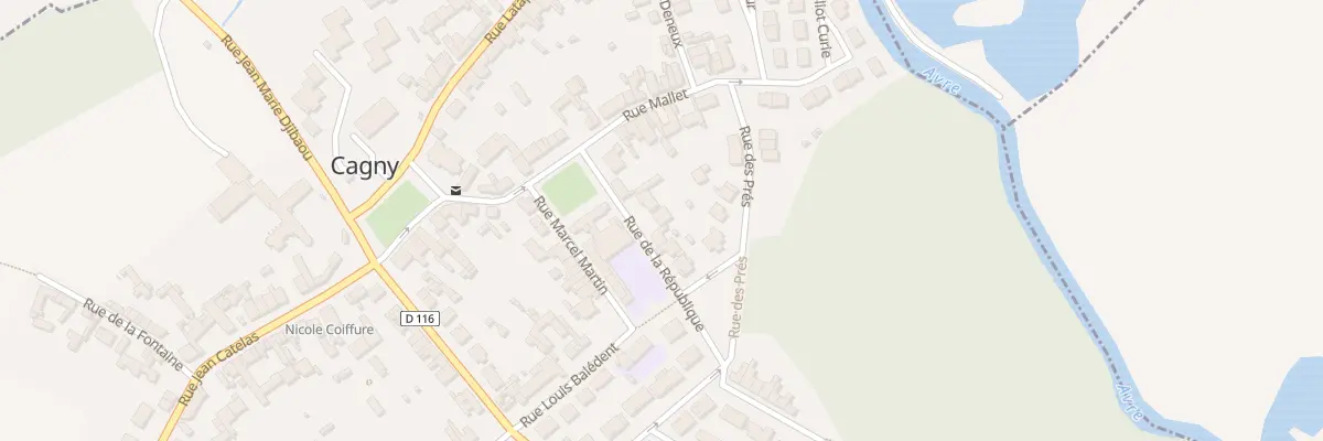 Plan du 9 Rue de la Republique à Cagny
