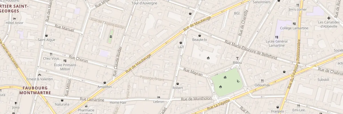 Plan du 19 Rue Marguerite de Rochechouart à Paris 9e Arrondissement